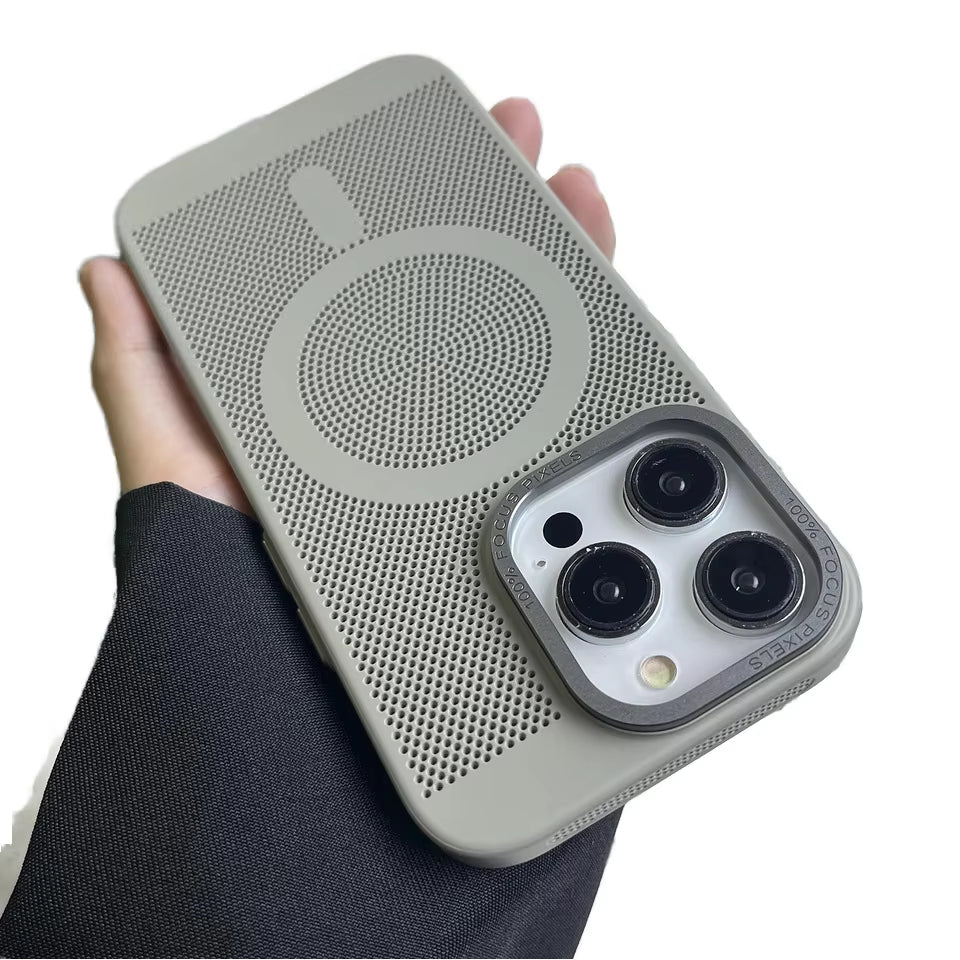 Für Apple 16Promax Luxus Magnetic Cooling Mesh Shell Schutzhülle Für Iphone 15 14 13 12 Anti-Fall-Handy Hard Shell
