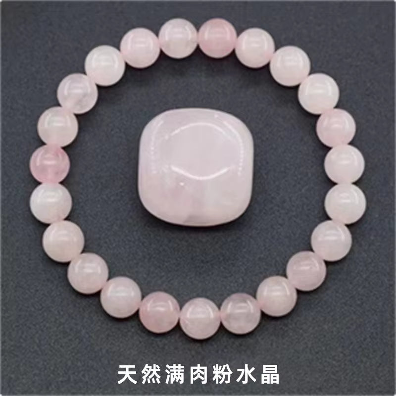 High Quality Elastic Stretch for Bracelet for Women 8mm Fashion Crystal Beaded Natural Stone Agate Trendy Quartz Jewelry Gift