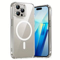 New Transparent Tpu Pc Magnetic Phone case for IPhone17 Pro Max Magnet clear Acrylic Cases for IPhone 16 Pro Max Cover