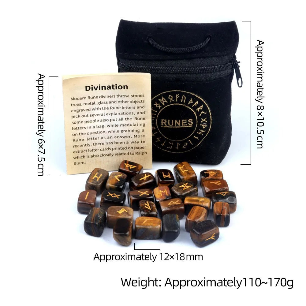 Nordic Hand polished Spritual Nunes Stones Bag