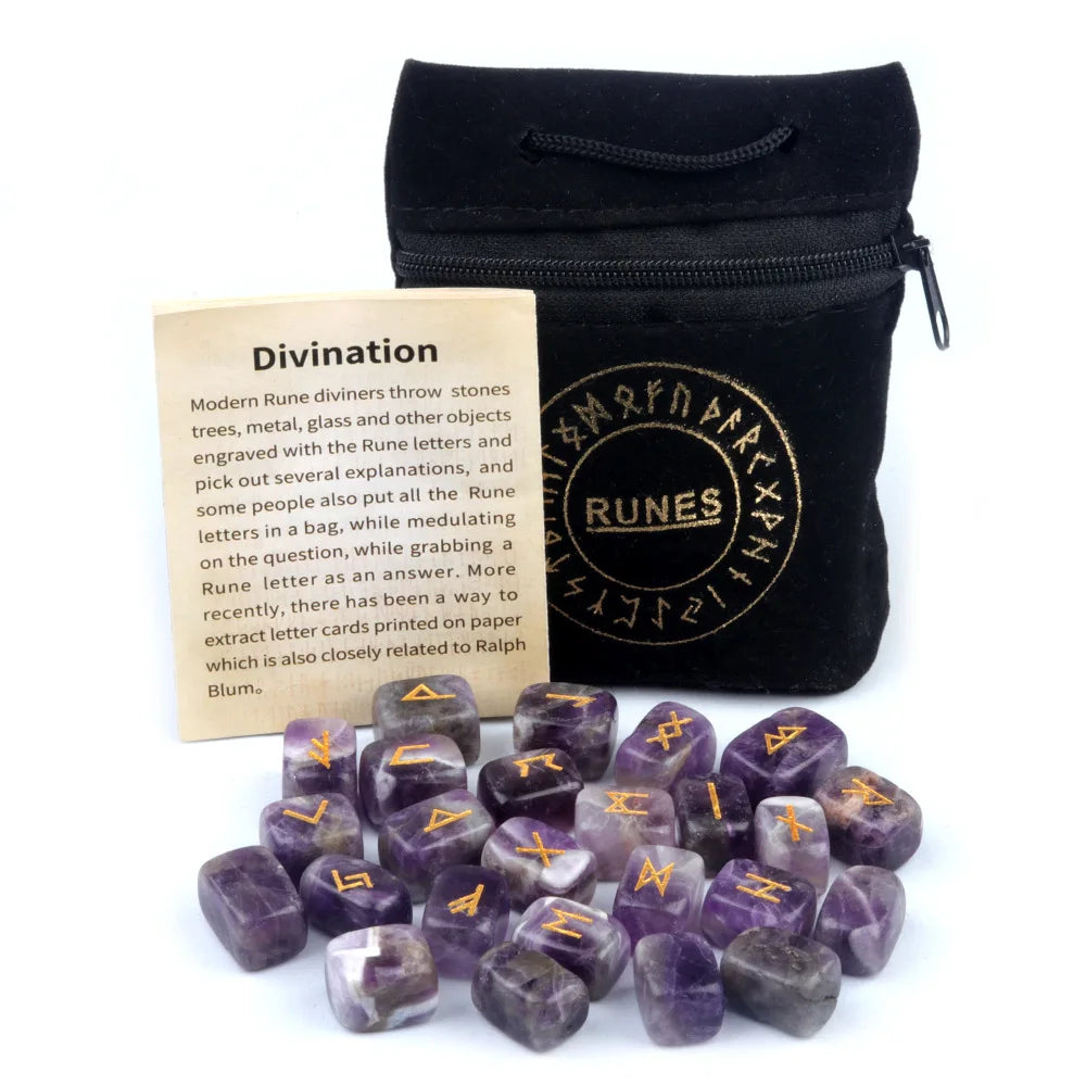 Nordic Hand polished Spritual Nunes Stones Bag