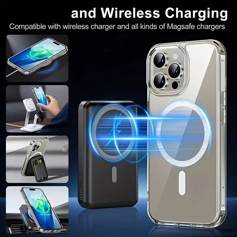New Transparent Tpu Pc Magnetic Phone case for IPhone17 Pro Max Magnet clear Acrylic Cases for IPhone 16 Pro Max Cover