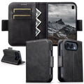 iPhone Duo Phone Case Magnet Buckle Card Holder Stand Flip Cover Wallet Faux Leather